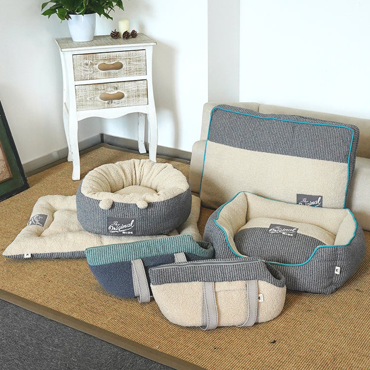 PET877 Thicken Washable Reversible Rectangle Dog Gusset Bed Mattress Bed