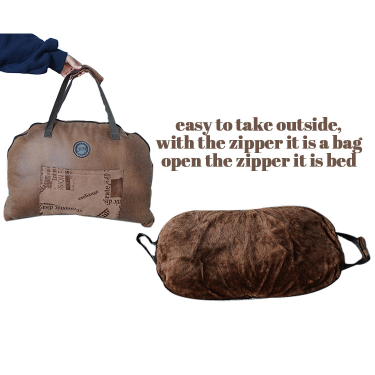 PET581 Faux Suede Foldable Cat Travel Bag