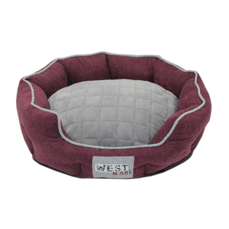 PET836 Pet Bed Flannel Circle Dog Cat Bed