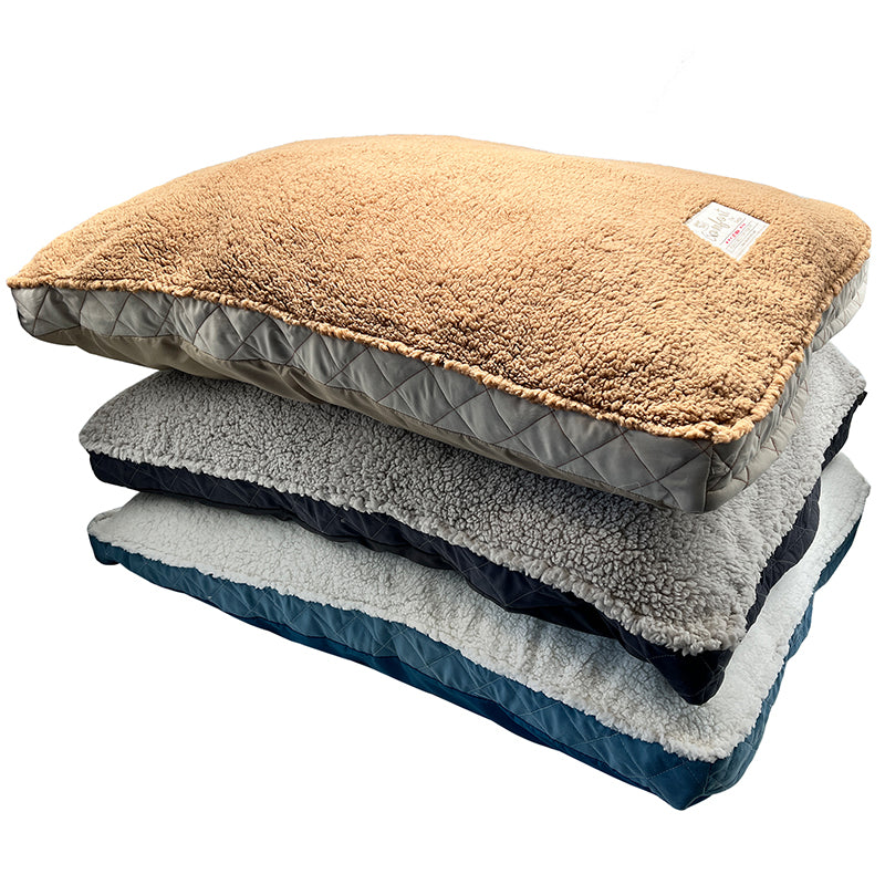 PET572 Microsuede DiamondQuilted+Big Sherpa Pet pillow square cushion