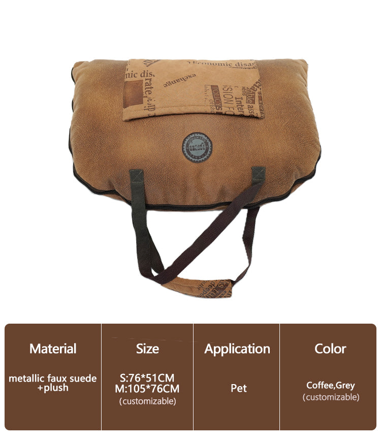 PET581 Faux Suede Foldable Cat Travel Bag