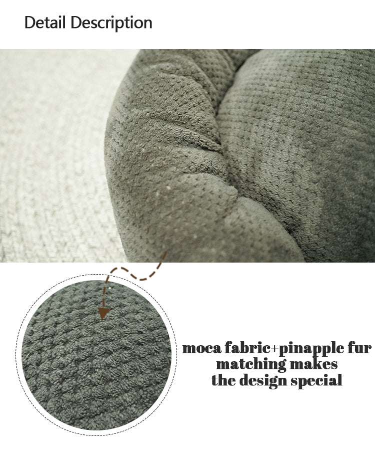 PE676 Round Donut Dog Bed With Zipper