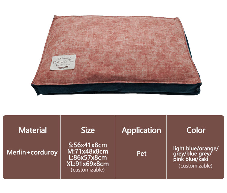 PET817 Corduroy Round Circle Dog Mattress Bed Dog