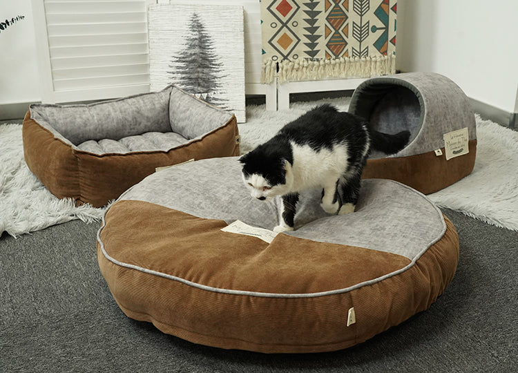PET817 Corduroy Cat Cave Bed Cat House
