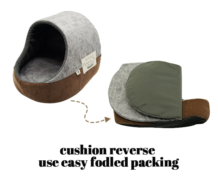 PET817 Corduroy Cat Cave Bed Cat House