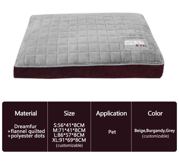 PET836 Polyester Flannel Pet Gusset Bed Cat Dog Cushion Bed