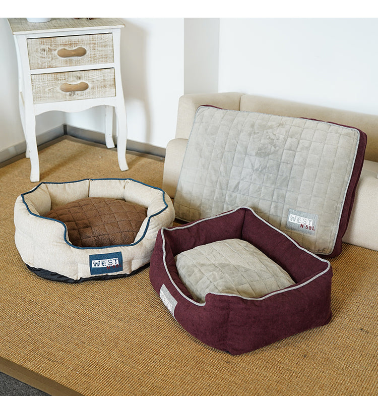 PET836 Pet Bed Flannel Circle Dog Cat Bed