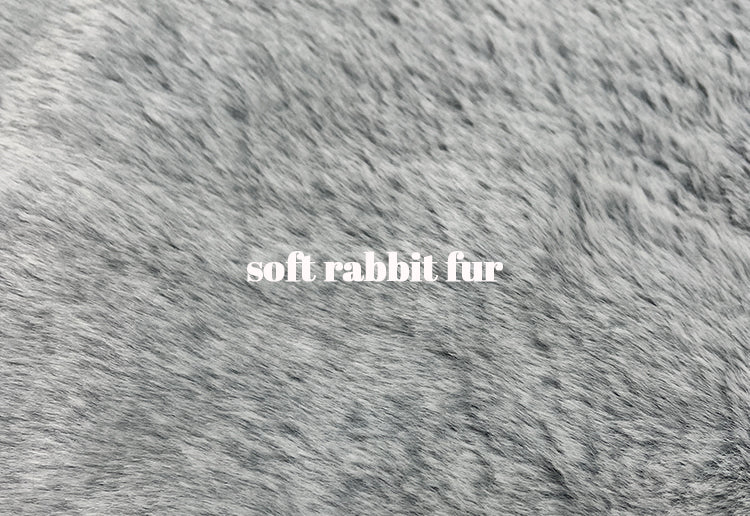 PET841 2 In 1 Pet Cushion Oxford Rabbit Fur Rectangle Dog Mattress
