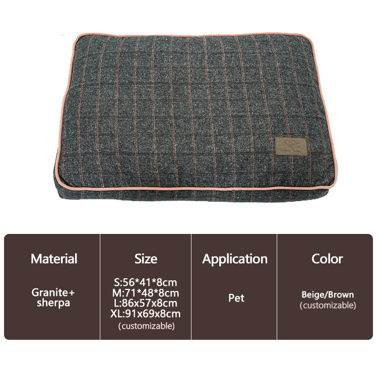 PET844 Classic Dog Crate Bed Removable Cove Mattress Mat Pillows