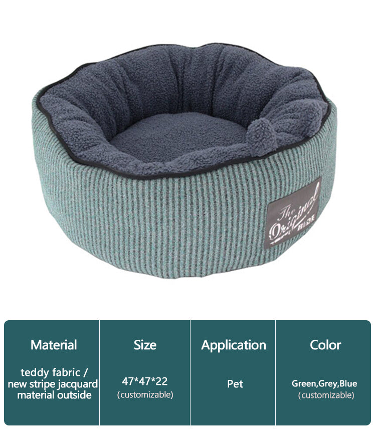PET877 Cute Deep Cat Round Bed Circle Bed