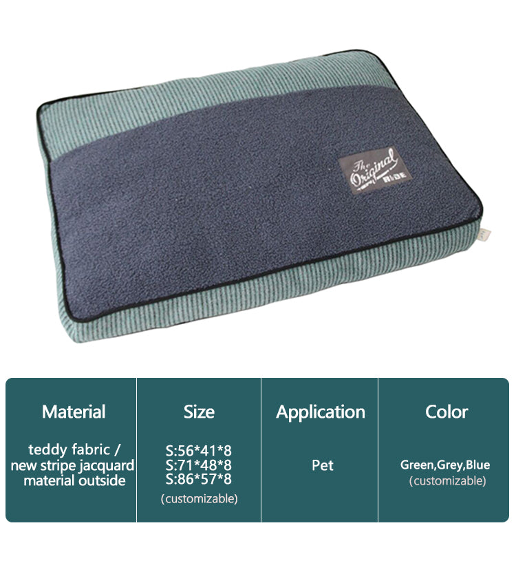 PET877 Thicken Washable Reversible Rectangle Dog Gusset Bed Mattress Bed