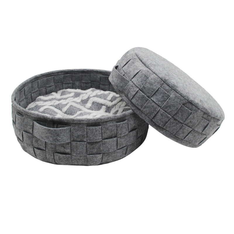 PET971 Cat Cave Felt Soft Dog Storage Basket