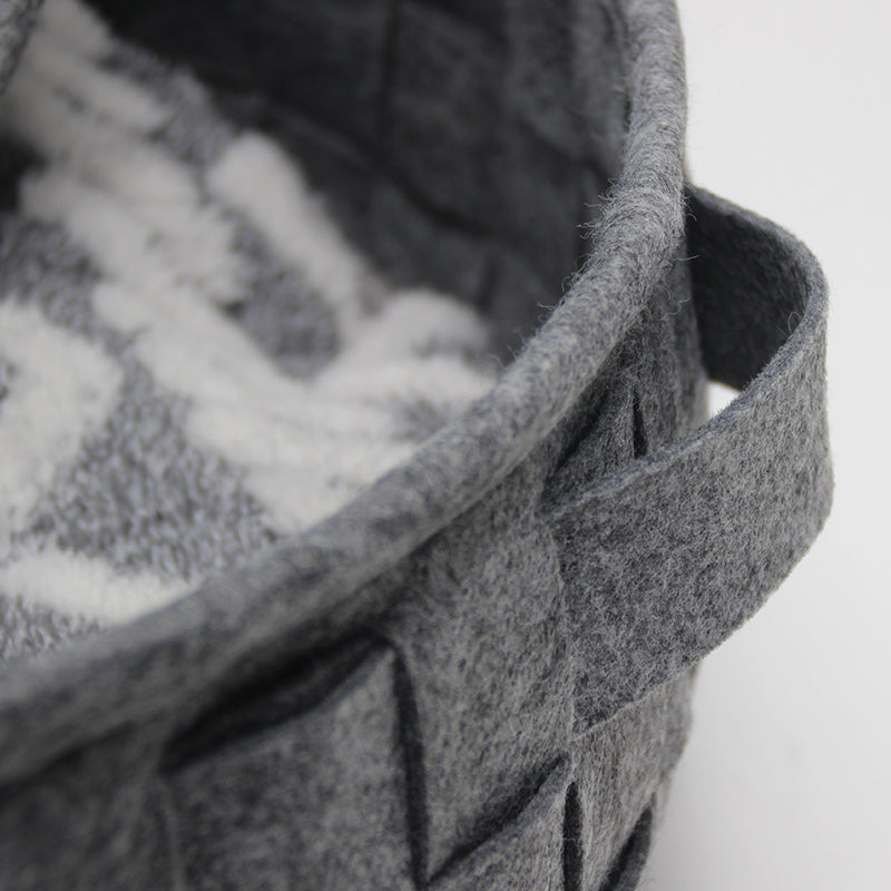 PET971 Cat Cave Felt Soft Dog Storage Basket