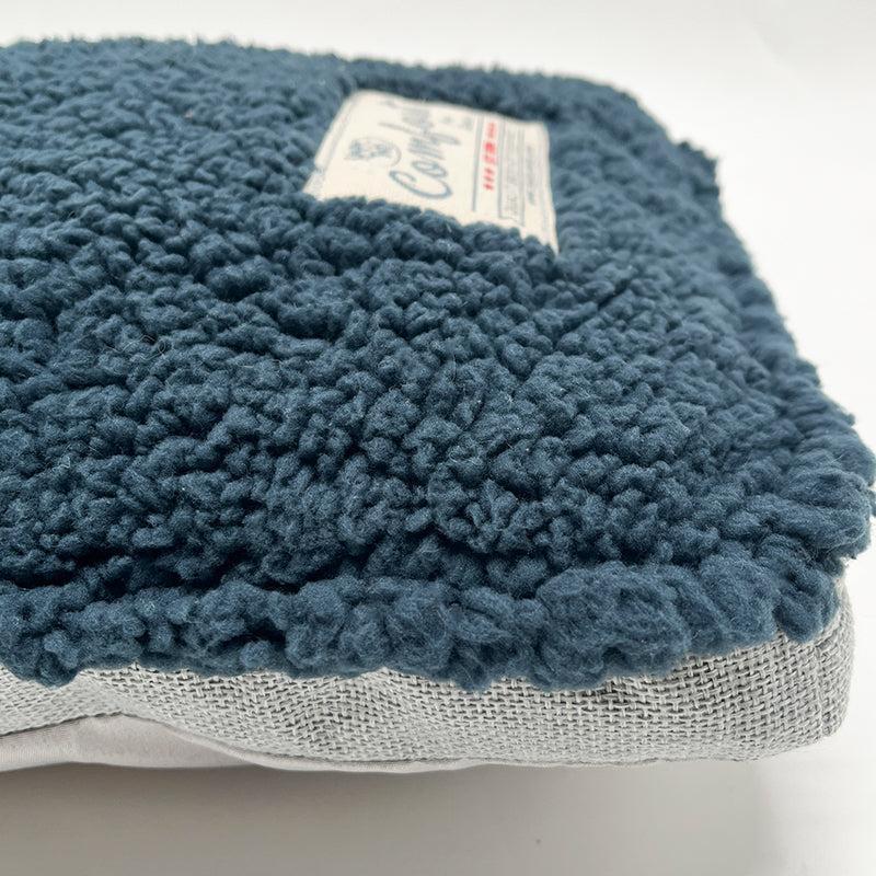 PET979 Big Sherpa+Brandly Linen Pet Pillow Square Cushion