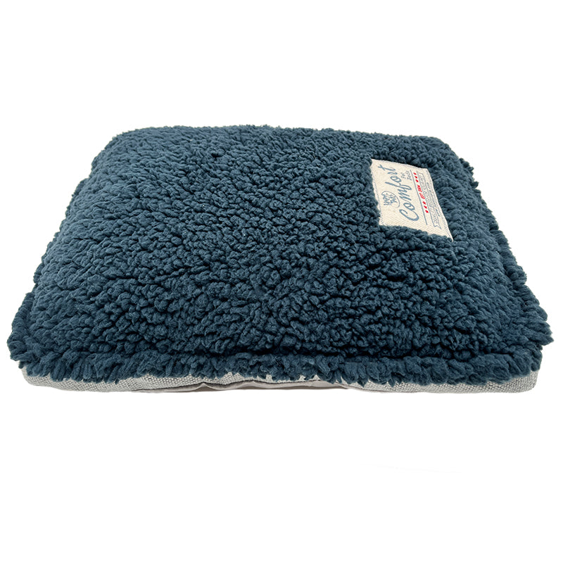 PET979 Big Sherpa+Brandly Linen Pet Pillow Square Cushion