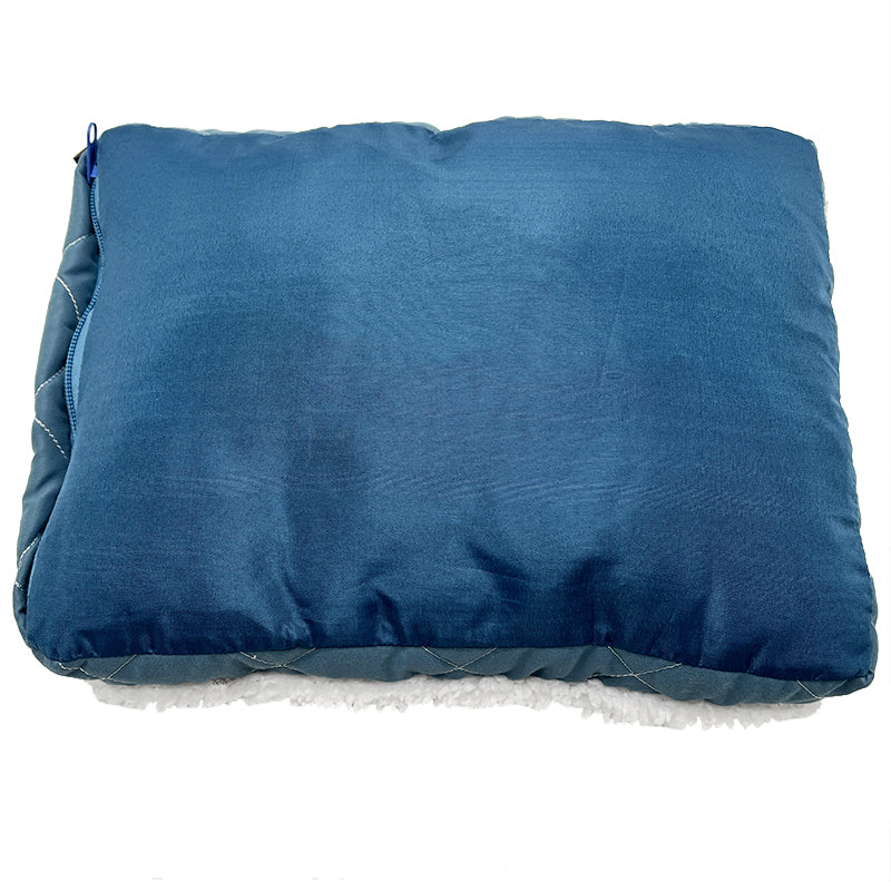 PET572 Microsuede DiamondQuilted+Big Sherpa Pet pillow square cushion