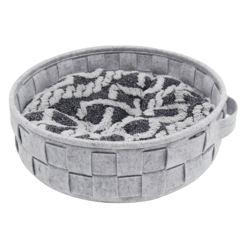 PET971 Cat Cave Felt Soft Dog Storage Basket