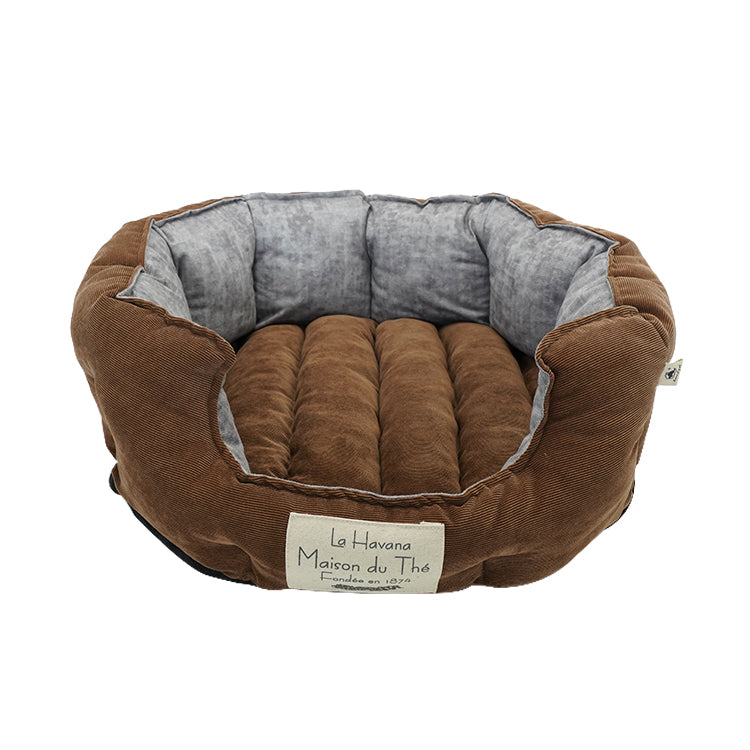PET817 Washable Dog Oval Bed Pet Basket Bed