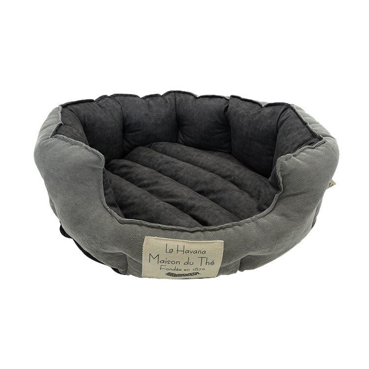 PET817 Washable Dog Oval Bed Pet Basket Bed