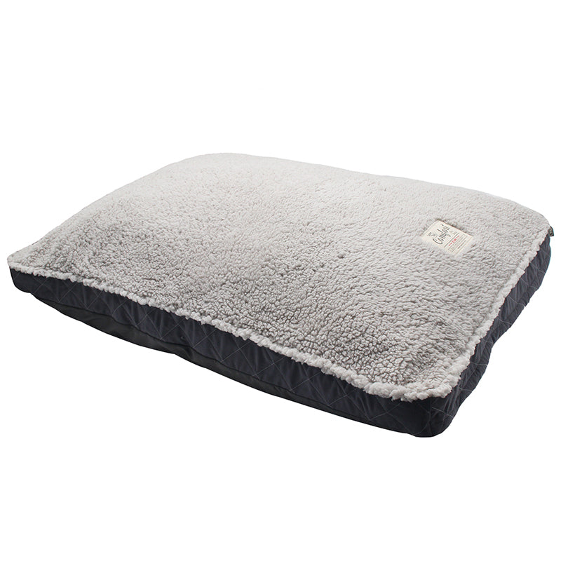 PET572 Microsuede DiamondQuilted+Big Sherpa Pet pillow square cushion