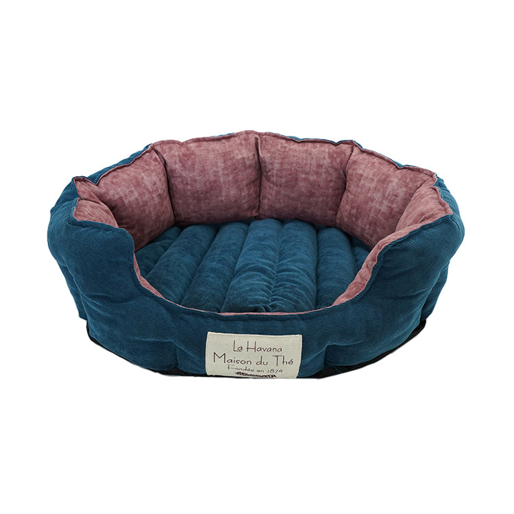 PET817 Washable Dog Oval Bed Pet Basket Bed