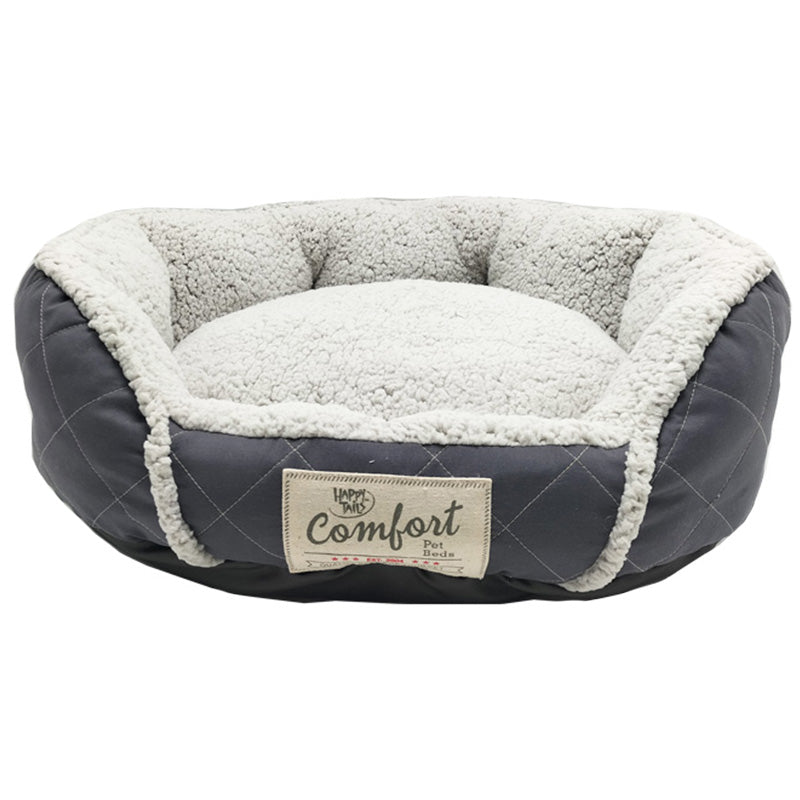 PET572 Microsuede DiamondQuilted Big Sherpa Pet Bed