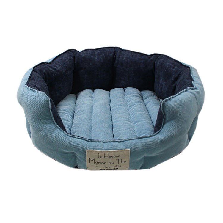 PET817 Washable Dog Oval Bed Pet Basket Bed