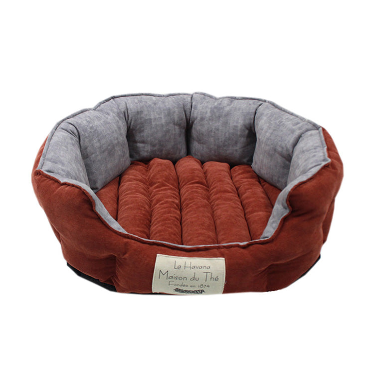 PET817 Washable Dog Oval Bed Pet Basket Bed
