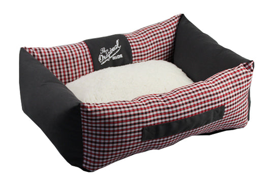 PET566  Red Stripe Luxury Dog Cat Bed Home Warm Fun Pet House