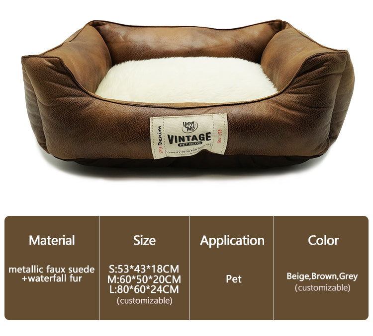 PET581 Faux Suede Lounger Dog Sofa Bed