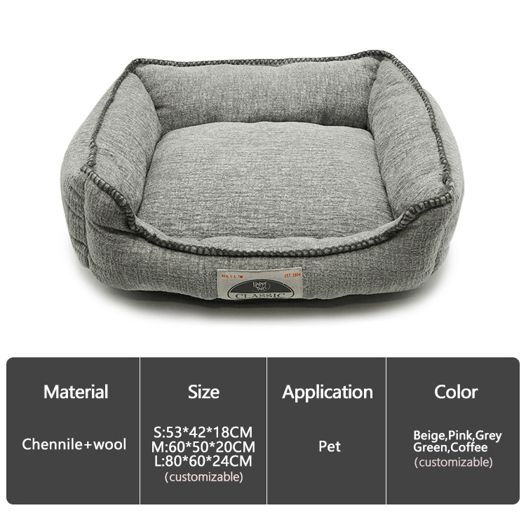 PET683 Classic Chenille Pet Sofa Dog Bed