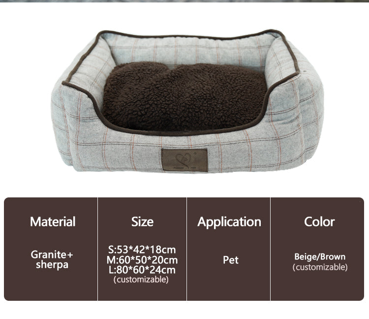 PET844 Dog Rectangle Lounger Sofa Bed