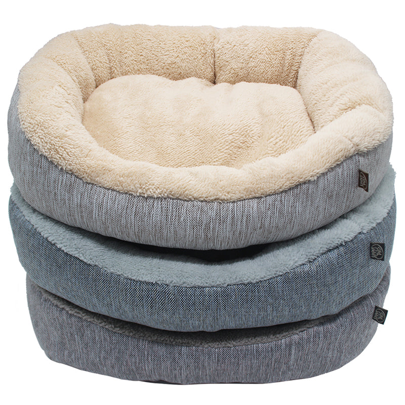 PET906 Rainbow Linen Small Sherpa Pet Bed