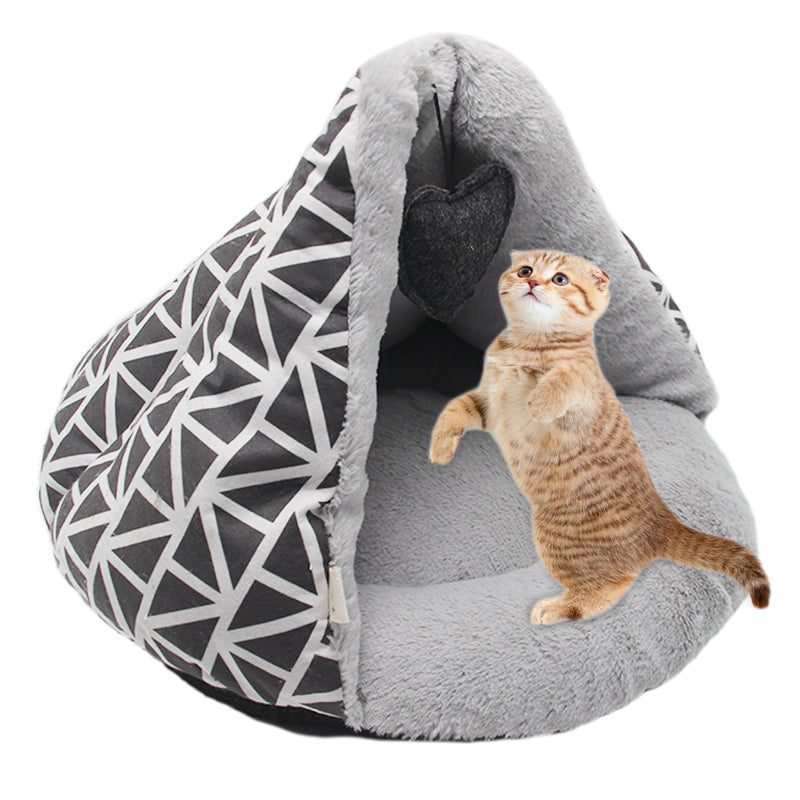 PET909 Kawaii Cat Cave Scratcher Bed