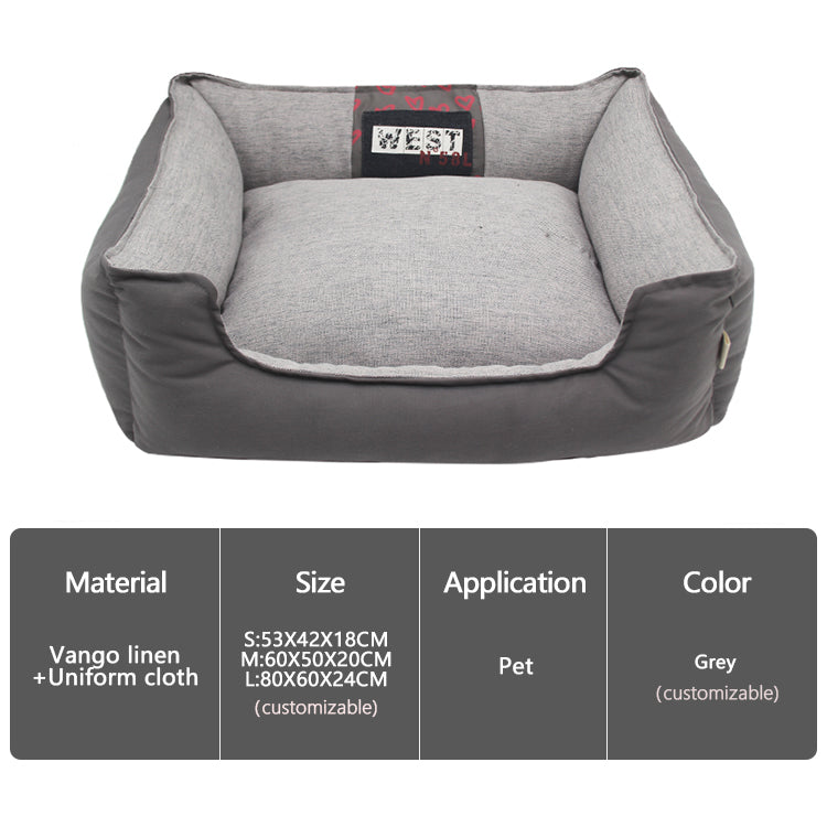 PET914 Linen Cat Rectangle Sofa Bed