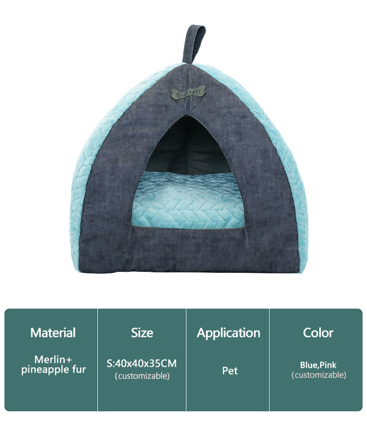 Pet953 Flannel 2 In 1 Cat Tent House