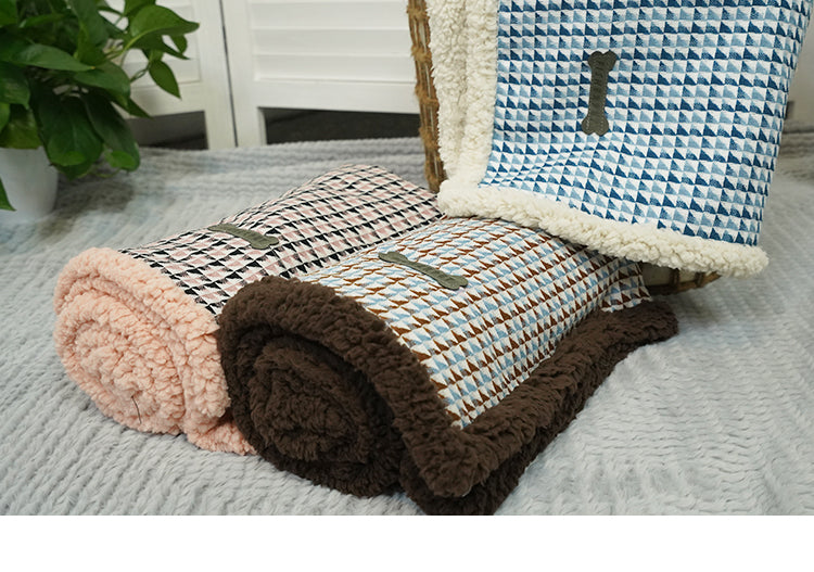 PET966 Waffle Jacquard Dog Blankets