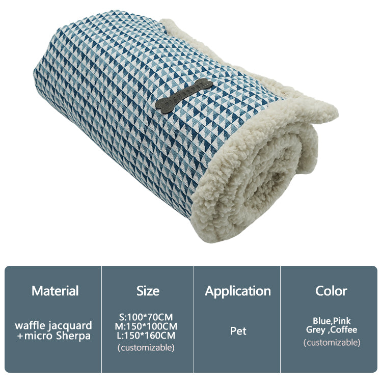 PET966 Waffle Jacquard Dog Blankets