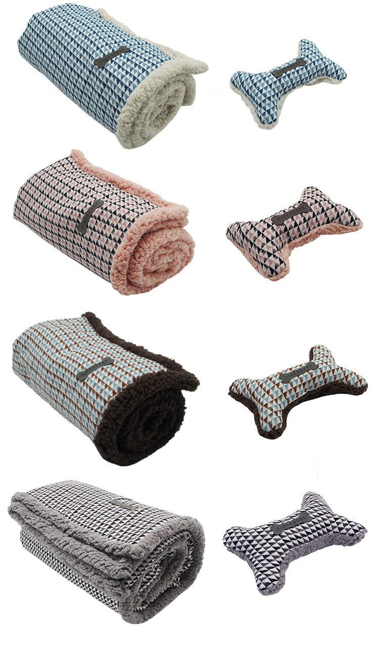 PET966 Waffle Jacquard Dog Blankets