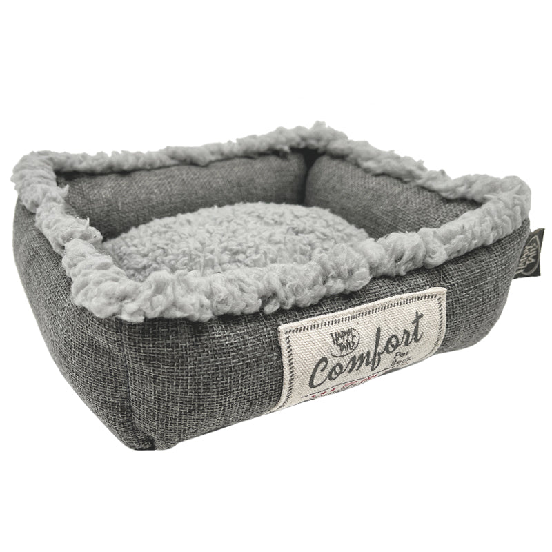 PET979 Big Sherpa+Brandly Linen Dog and cat square Bed