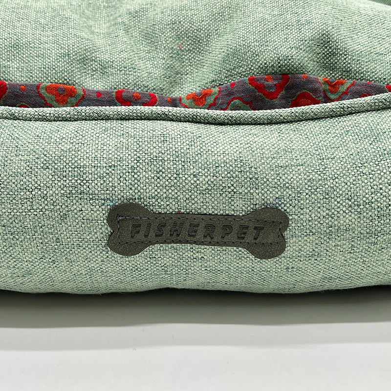 PET996 Vango Linen Non-Slip Bottom Breathable Rectangle Dog Bed