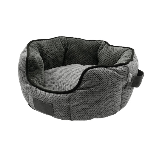 PE676 Leather Cat Dog Oval Bed