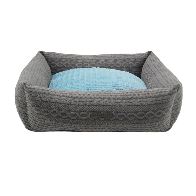 PET959 Wheat Sandwich Vango Linen Dog Rectangle Bed Lounger Bed